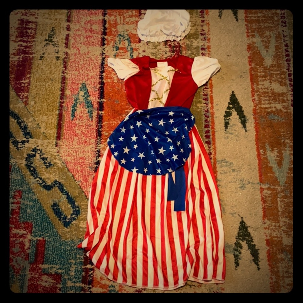 American costume that is very patriotic.